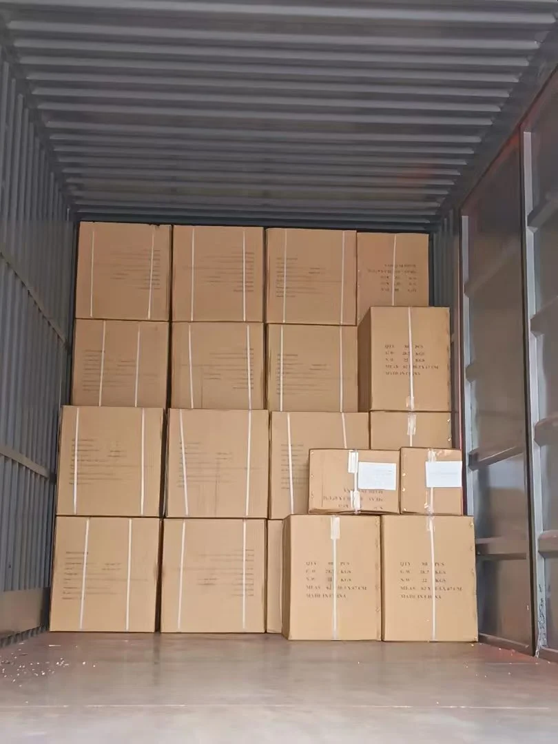 Export cartons loaded inside a shipping container